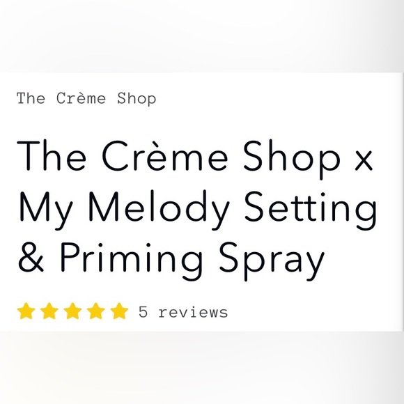 the creme shop Makeup The Creme Shop X My Melody Setting And